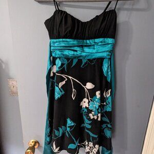 Black teal homecoming cocktail formal dress size small junior